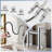 Stainless Steel Bridge Kitchen Faucet with Pull Down Sprayer