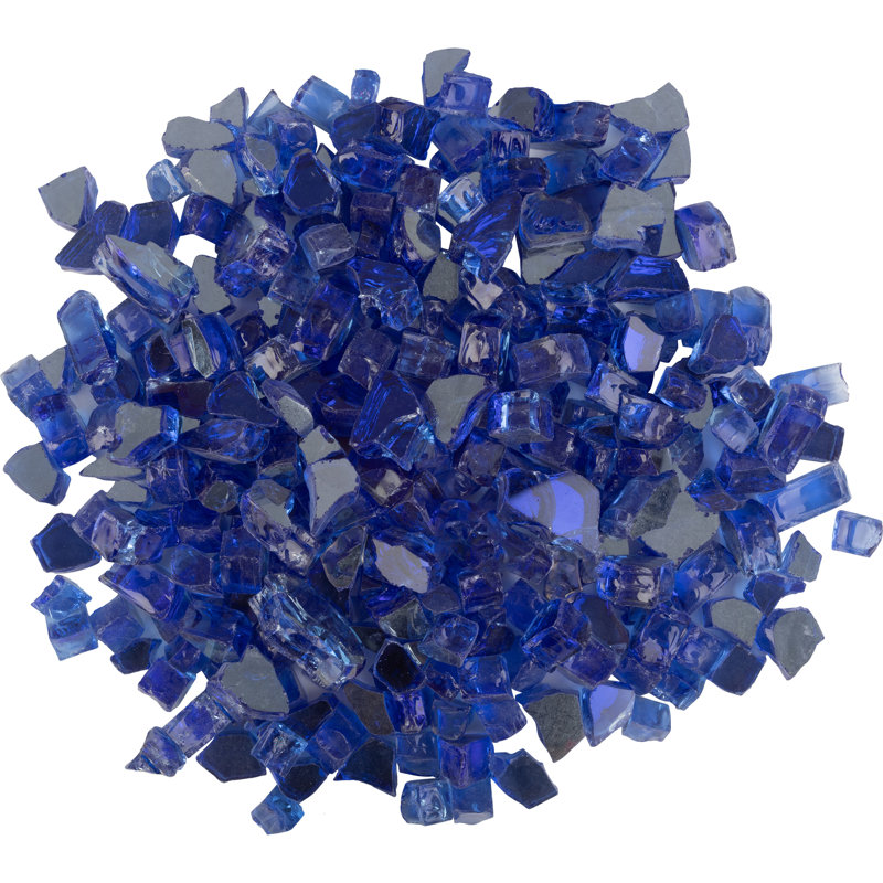 Cobalt Blue Tempered Glass Rocks for Fire Pit and Decor