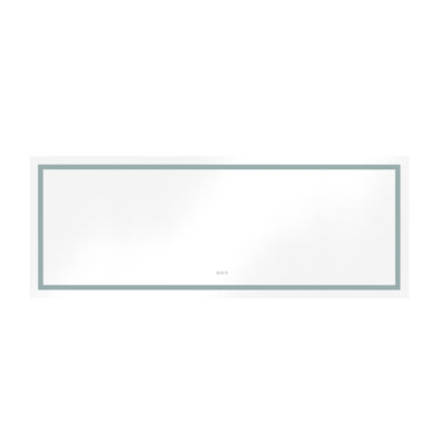 96 X 36 Inch Led Bathroom Mirror, Fog, 3 Color Combinations, Stepless Dimmable, Hd Glass, Aluminium, White Astonishing 96" 36" Mirror With Front & Backlight, Modes, Popular