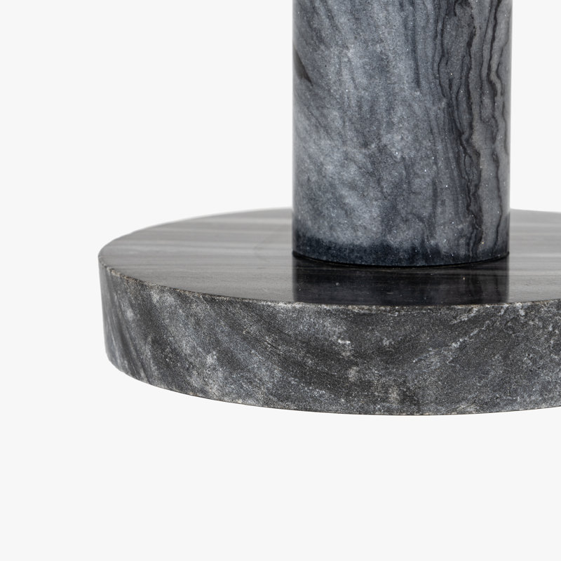 Francesca Marble Drink Table, Black