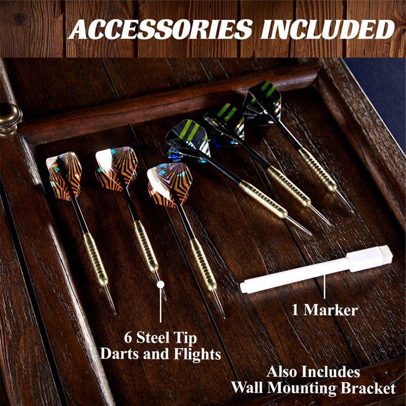 Webster Bristle Dartboard and Cabinet Set with Darts