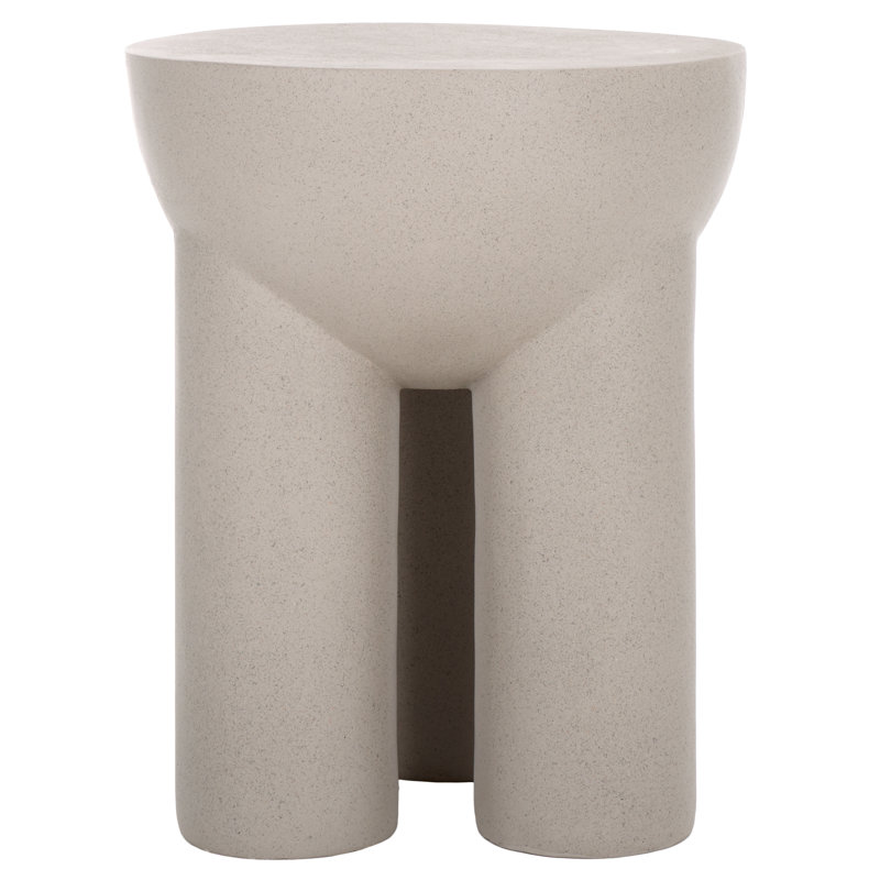 Kiheem Marble Top End Table, Gray