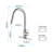 Touch Enabled Kitchen Faucet With Pull Down - 360-Degree Rotating, Adjustable Flow Rate Brushed Nickel, Stainless Steel Rust, Rotation,-1618036437
