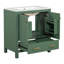 Meuble-lavabo double 60 po - Armoire pratique avec lavabos de rangement pour la décoration-1020861040