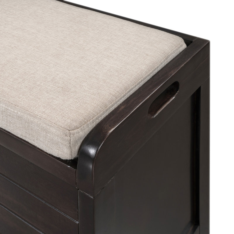 Solid Wood Drawer Storage Bench, Shoe Storage Cabinet, Shoe Bench, Entryway Shoe Cabinet, Espresso