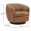 Fauteuil demi-tonneau en cuir Marcy Geniue-2097561554