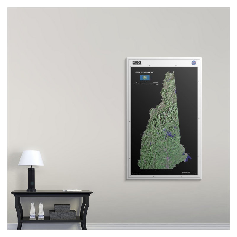 « new hampshire-usg state mosaic », impression, H 36 po x l 22 po x P 1,5 po, Toile