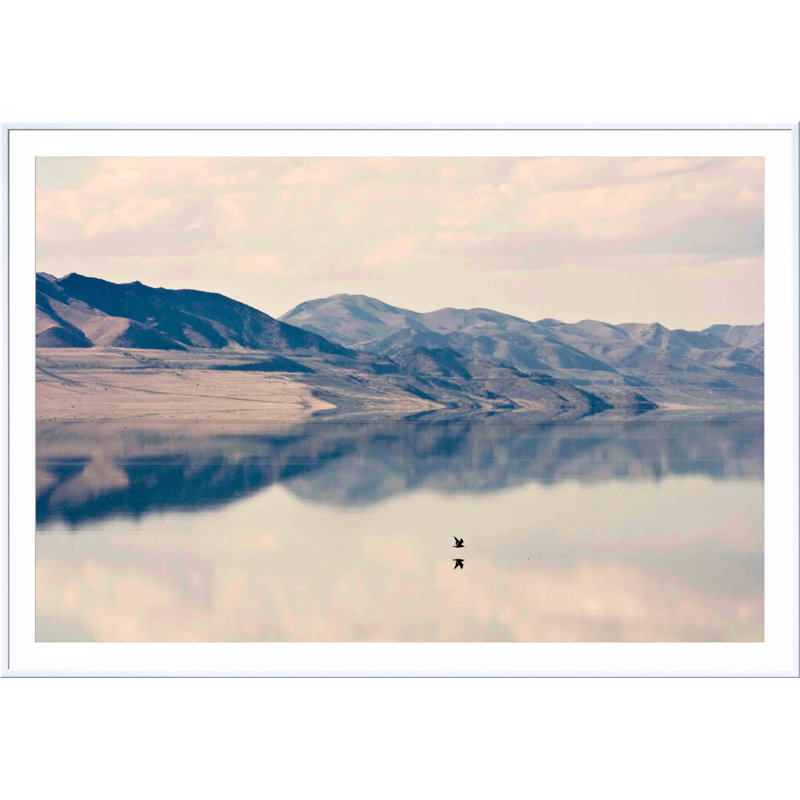 «Reflection I» par Sylvia Coomes - peinture encadrée, H 12 po x l 12 po, Or