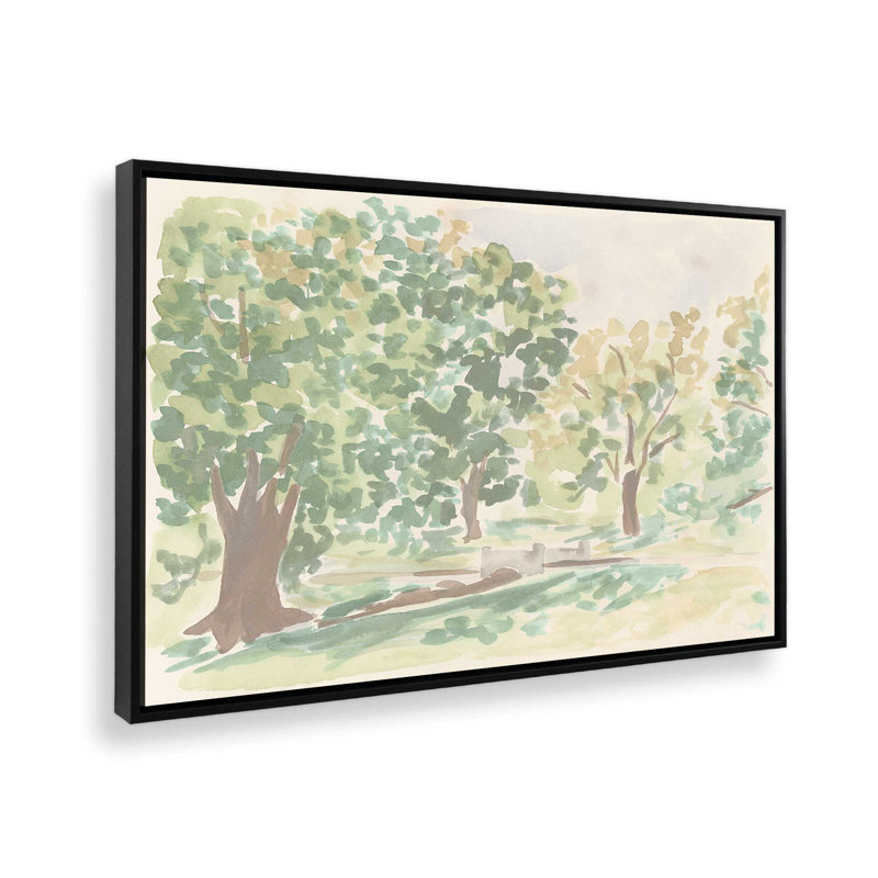 Reproduction d'art sur toile, H 30 po x l 20 po, Cadre flottant sans passe-partout, Noir