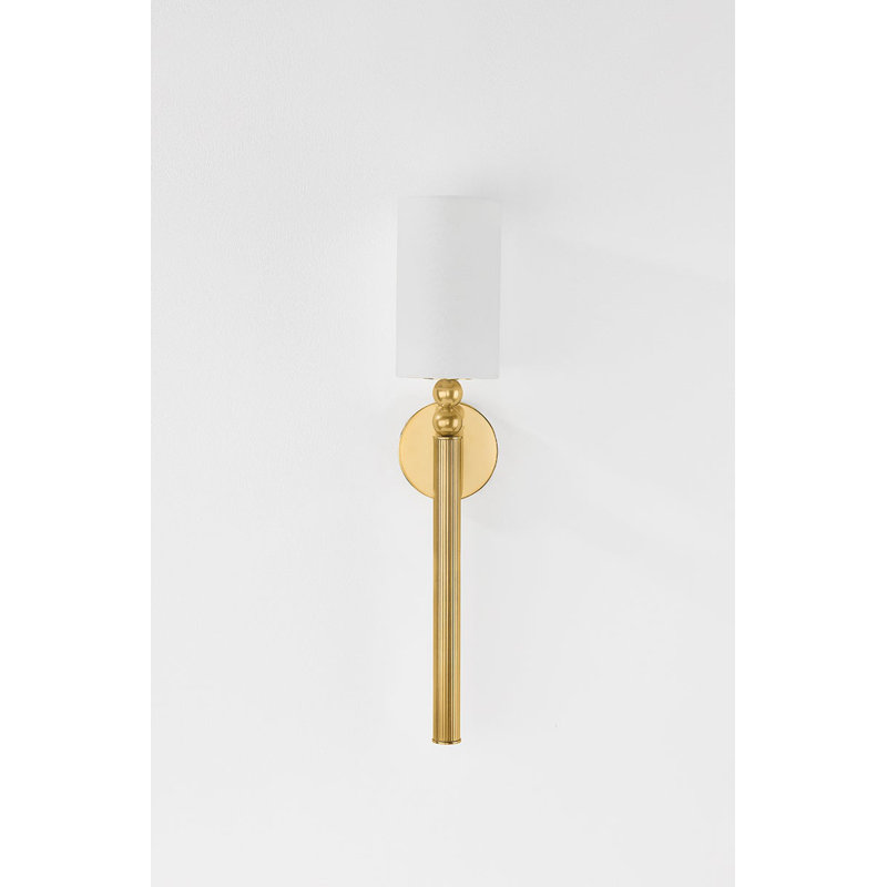 Lakeport 1 - Light Wallchiere Sconce, Aged Brass