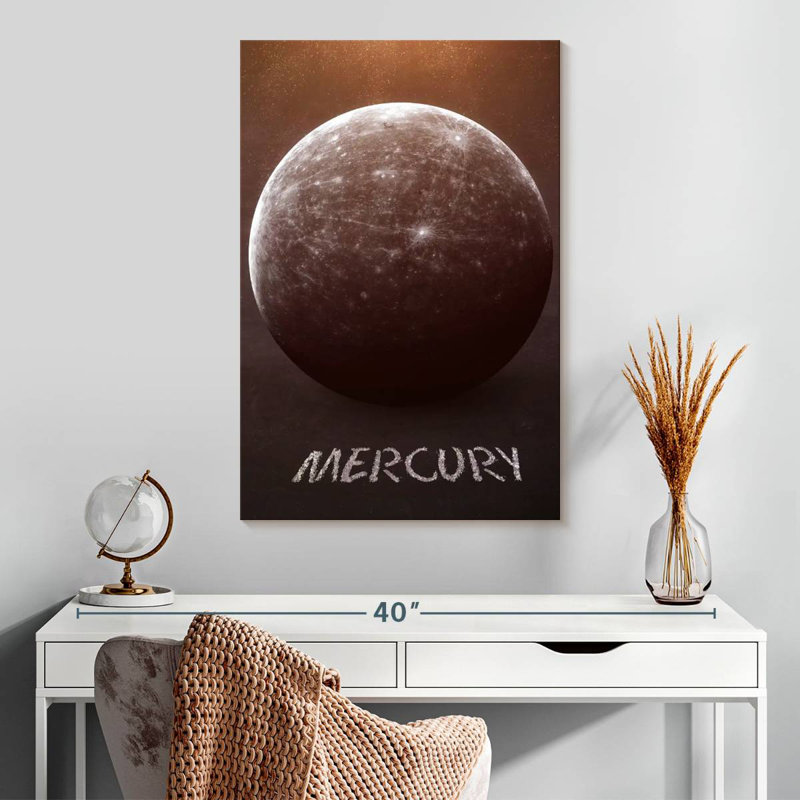 Oberle Chalk Drawn Mercury, 30" H x 20" W