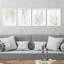 «Minimal Botanical» IDÉE4WALL, art mural variété de feuille de forêt vert pastel encadré, ensemble de 4 impressions de nature sauvage, décoration murale botanique floral pour le salon, impression encadrée de chambre à coucher, 4 pièces-90162011-90162013