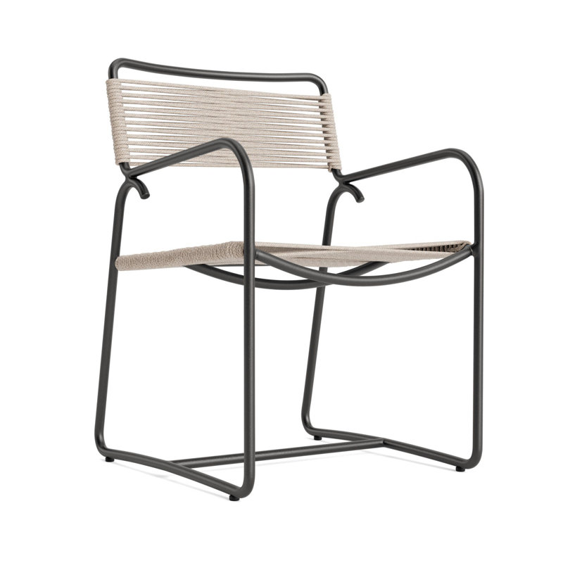 Walter Lamb Outdoor Lounge Chair, Textured Pewter/Pebble
