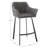 Upholstered Counter Stool with Metal Frame