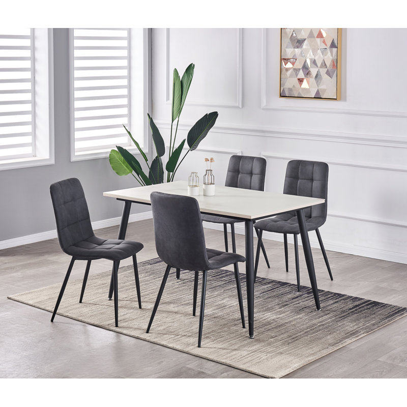 Aliauna Upholstered Side Chair, Black