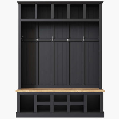 79"H Farmhouse Hall Tree with Storage Bench by Latitude Run