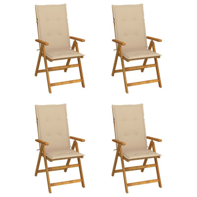Patio Chair with Cushions Solid Wood Acacia