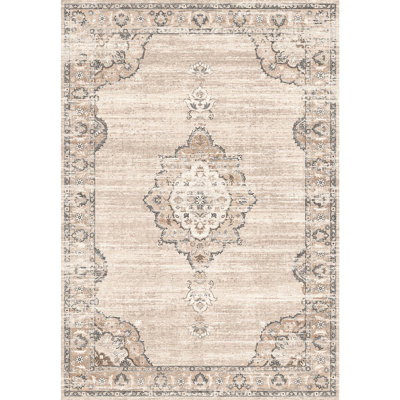 Beige 2 ft. 7 in. x 9 ft. 10 in. Area Rug