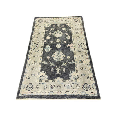 One-of-a-Kind 3'8'' X 5'9'' 1950s Wool Area Rug in