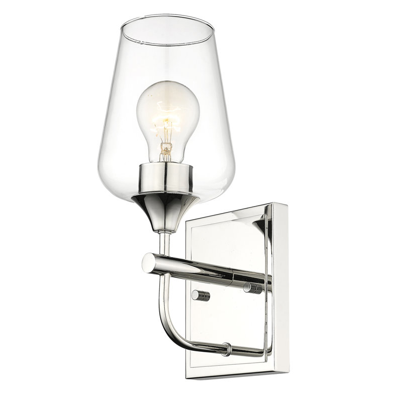 Chelsey-Leigh Dimmable Bath Sconce, Polished Nickel