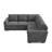 Anureet Latitude Run® Modular Sleeper Sectional L Shaped Couch Sofa Bed With Storage Seat-1469494869