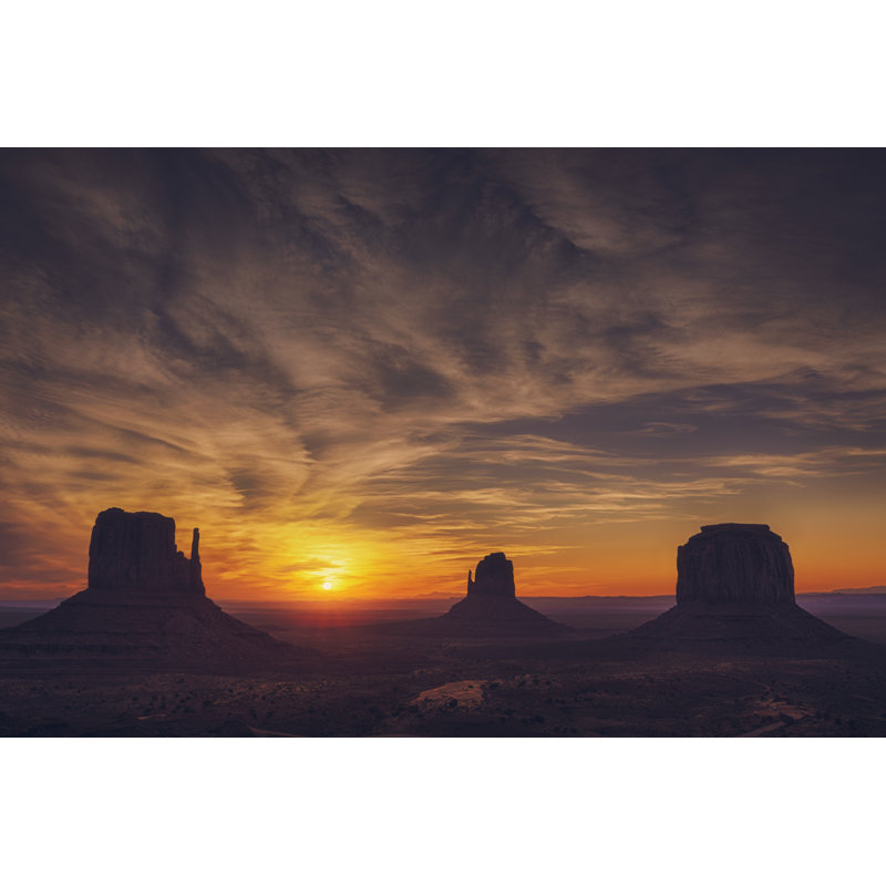 Monument Valley Sunrise - Wrapped Canvas Print, 30cm H x 46cm W x 3.8cm D