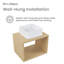 Meuble-lavabo mural 24 po Concorde en chêne naturel-98076200