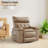 Swivel Rocker Recliner Chair for Adults, Overstuffed Faux Leather Single Armchair with Massage, Heating, Vibration & Power Recline, Side Pockets for Living Room, Bedroom or Nursery - Earthy Yellow-1203221020