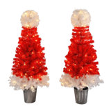 Regular (Full) Artificial Christmas Tree with Red;White Needles