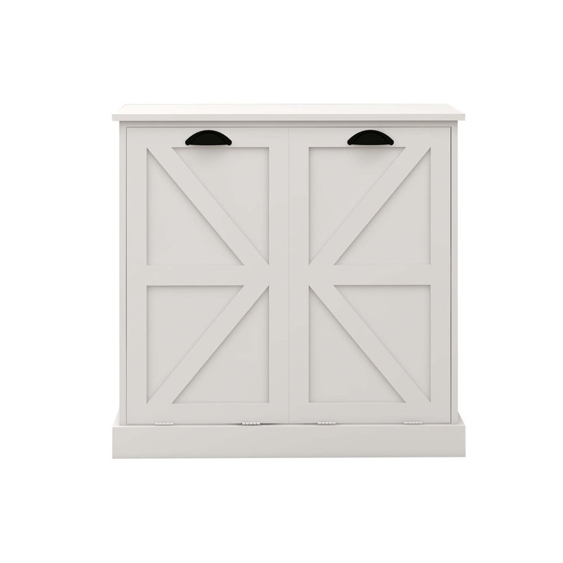 Armoire de trieur de linge inclinable à deux compartiments avec peinture UV élégante et sacs amovibles pour un rangement organisé