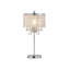 Lampe de table chromée 20 "avec USB
