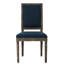 2 chaises de salle à manger bleu marine - Tissu, structure stable, style moderne et chic