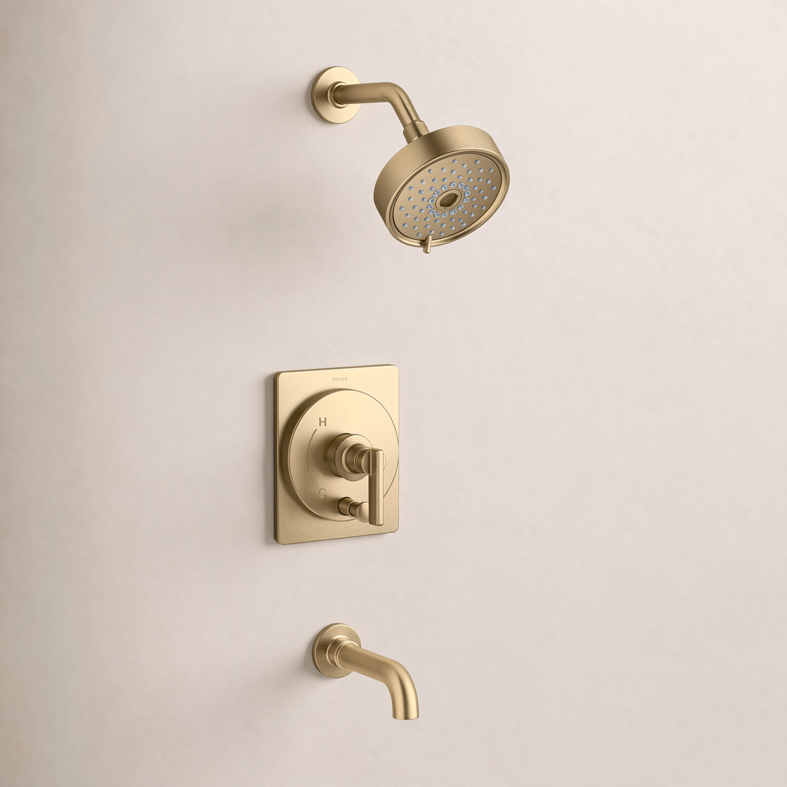 Castia 2.5 GPM Rite-Temp Tub and Shower Trim, Gold