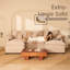 U-Shaped Modular Sectional Sofa, 274cm Cloud Deep Seat Sofa, Chenille Fabric Sofa Couch for Living Room & Lounge-1139484625-1139484629