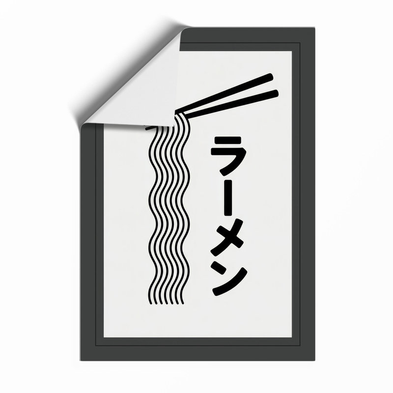 Ramen Minimalist - Print, Unframed, A4 - 29.7 x 21.0 cm