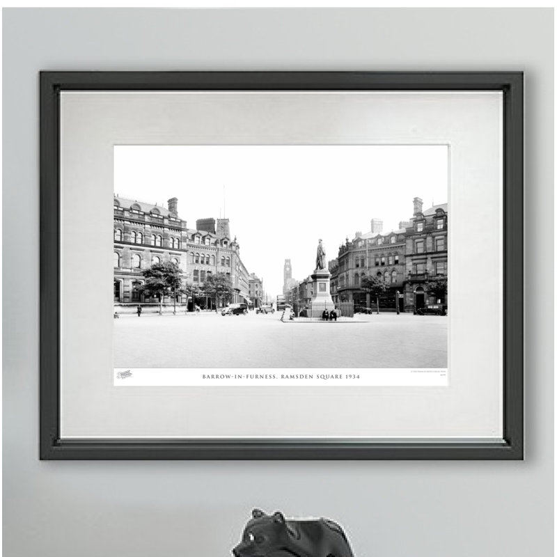 Barrow-in-Furness, Ramsden Square 1934 by Francis Frith - Single Picture Frame Print, 60cm H x 80cm W x 2.3cm D