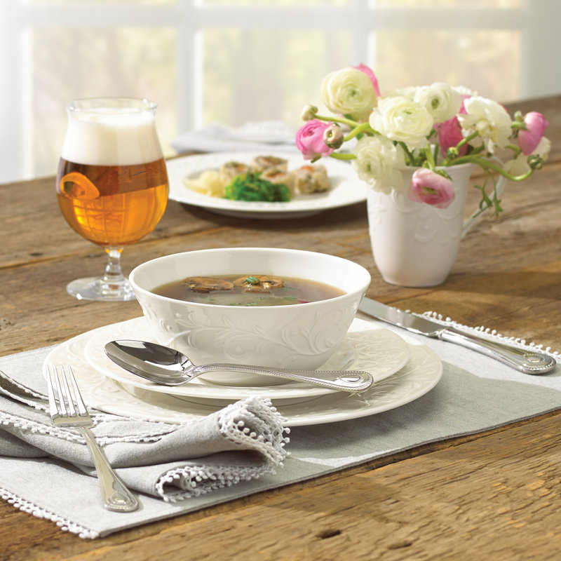 Lenox Opal Innocence Carved 4 Piece Place Setting, Service for 1