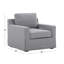 Housse en tissu Rosalina, gris