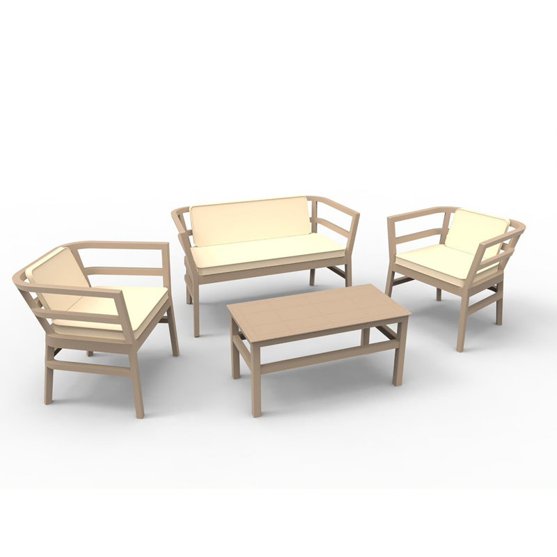 Click-Clack - 4 Piece Conversation Set, Sand, Beige