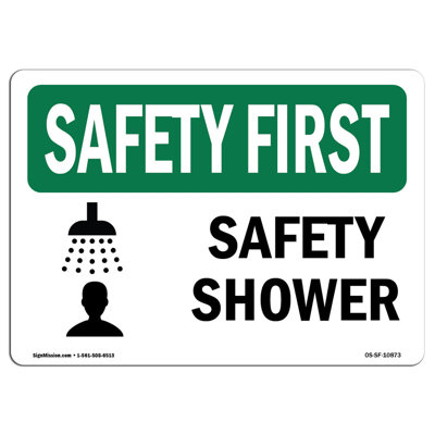 Osha Safety First Sign - Safety Shower