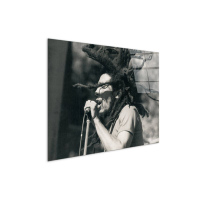 Homage To Bob Concert By Art Studio 58×78 Cm CrystalArt Acrylic Material Glass Effect, Frameless Panel, Lightweight Ready To Hang by Art Studio - No Frame Print on Plastic / Acrylic