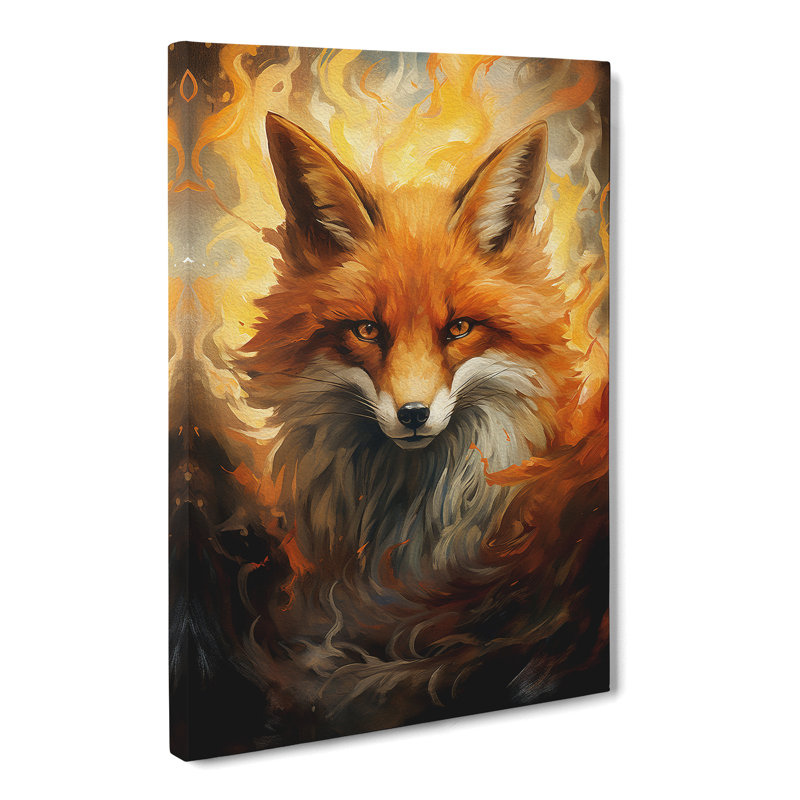 Fox Symbolism - Wrapped Canvas, 76cm H x 50cm W x 3cm D