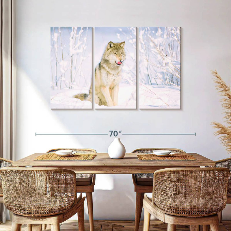 Brampt Feral Timber Wolf, 36" H x 57" W