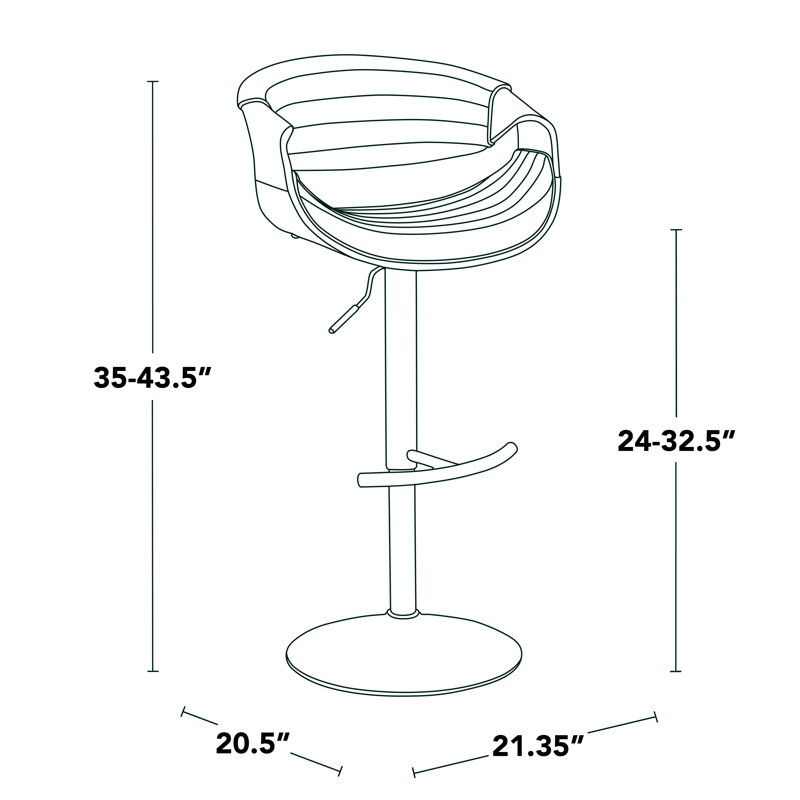 Tabouret de bar Arabelle, Doré, Espresso