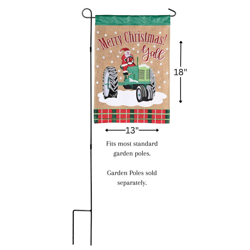 Drapeau de jardin en polyester à double face H 18 po x l 13 po Kinsky