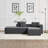 L-Shaped Modular Sofa With Deep Seating And Convertible Sofa Bed Functionality, No Assembly Needed.