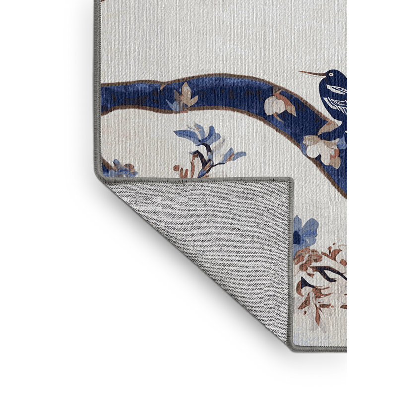 Machine Washable Gray Area Rug, Rectangle 4' x 6'