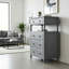 Commode d'appoint ronde gris clair