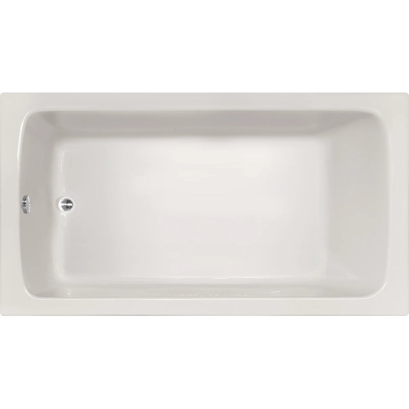 Melissa 66'' x 36'' Air Acrylic Bathtub, White, Polished Chrome