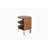 Fan Shape Reclaimed Wood Corner Media Table for Living Room Wise Use Your Space